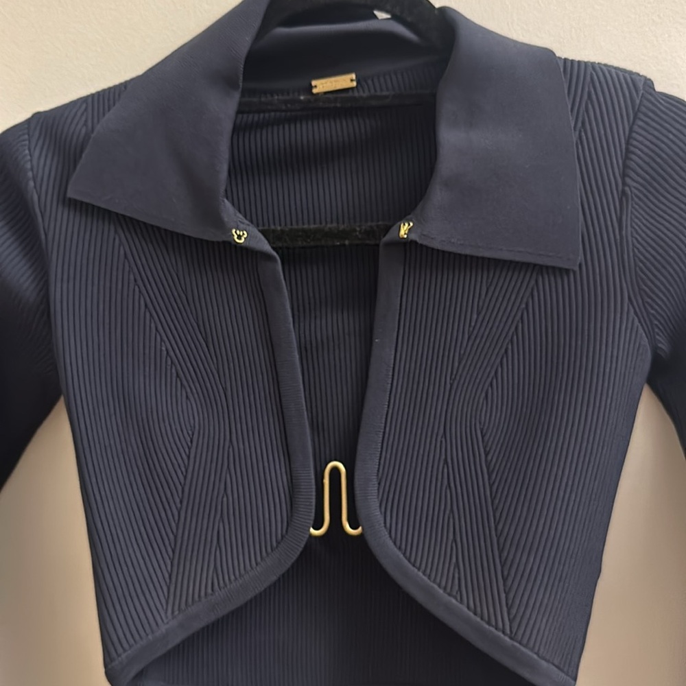 Cult Gaia Black Ribbed Crop Top - Picture 3 of 4